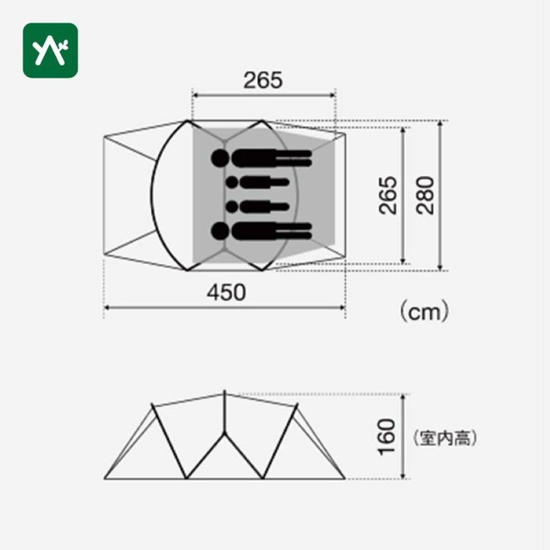 snow peak（スノーピーク） ランドネストM テントタープセット SET-260